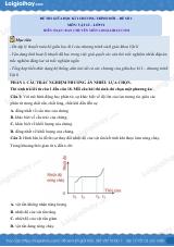 Đề thi giữa học kì 1 Vật lí 12 Chân trời sáng tạo - Đề số 1